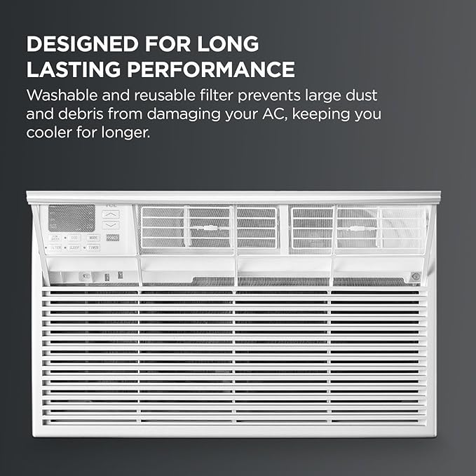TCL H8T9E1-A 8,000 BTU Smart Through-The-Wall Air Conditioner, Fan & Dehumidifier, 350 Sq. Ft, Remote Control, Compatible with Alexa/Google Assistant, White