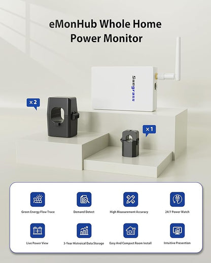 Home Energy Monitor Lite-Real Time Electricity Usage Monitor,Power Consumption Meter, Energy Consumption Monitor, Home Assistant,Power Monitor,Circuit Monitor