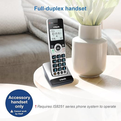 VTech IS8201 Additional Handset for IS8251 Business Grade Cordless Phone Series, Perfect for Home Office, Smart Call Blocking, Answering System, Bluetooth Connect to Cell