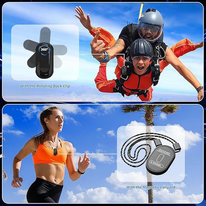 Mini Body Camera 1080P, Thumb Size Wearable Action Body Cam with Magnetic Clip - Portable POV Body Worn Camera for Outdoor Security, Travel, Sports