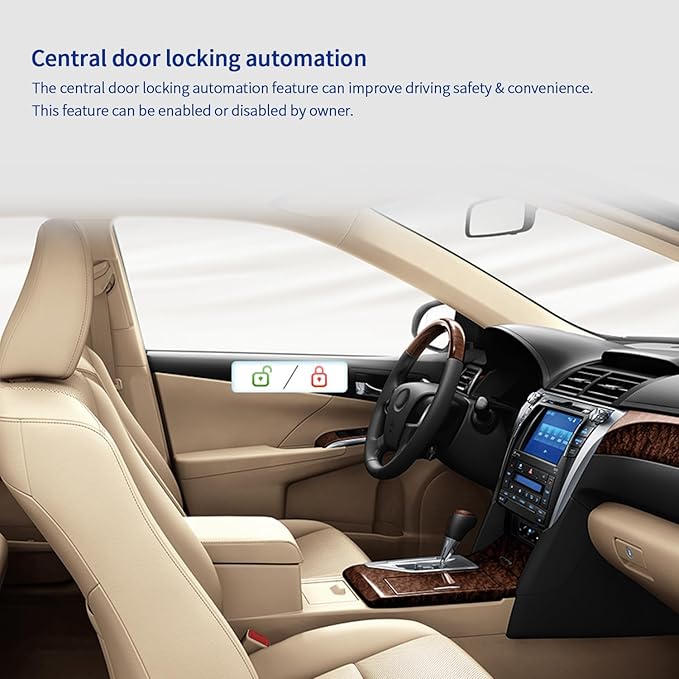 EASYGUARD ec002-T-NS Rolling Code PKE car Alarm System with Passive keyless Entry Remote Start Push Button Start Stop Lock and Unlock Entry Shock Sensor Warning auto Locking Unlocking car Doors