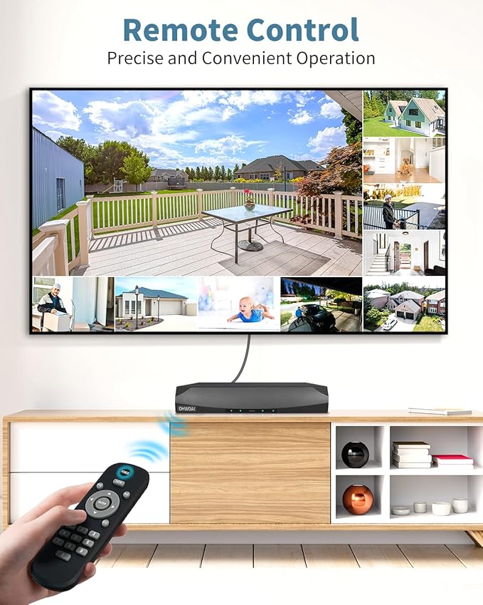 4K / 8.0 Megapixel PoE Network Video Recorder for Security Camera System, Supports up to 16 x 8MP/4K IP Cameras PoE NVR,Outdoor Surveillance Video System