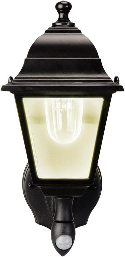 MAXSA 43319-RS Battery-Run Motion-Activated Outdoor Metal Sconce Black