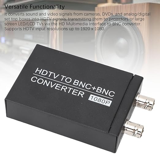 HDMI to BNC Converter, HDTV to BNC Converter 1080P, HDMI in BNC Out Video Audio Converter for Security Camera TV Projector