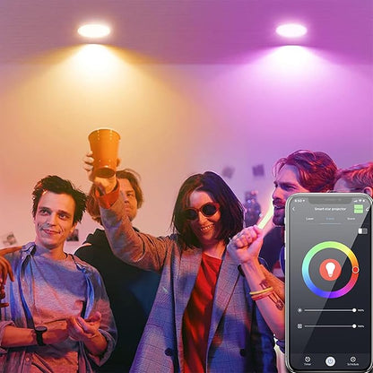 4 E27 RGBCW Smart LED Bulbs, 9W 850LM Color Changing Bulbs, WiFi RGB Lights Compatible with Alexa and Google Home, Suitable for Indoor and Outdoor Use