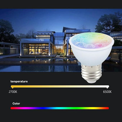 Smart Light Bulbs E26 Base G45 LED RGBW 2700K-6500K Dimmable Color Changing Light Bulb Multicolor Lights 3W (25W Equivalent)for Party Decoration, Smart Home Lighting , No Hub Required , 4 Pack