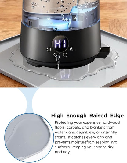 Silicone Humidifiers Tray for LEVOIT, Dreo, Homvana, ASAKUKI Humidifiers - Leak-Proof & Moisture-Proof Design, Floor Drying Function to Protect Floor Surface