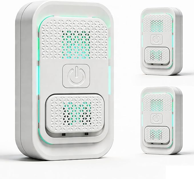 Plug In Air Ionizer - Anion Air Purifier for Home Bedroom Office, Small Mini Quiet, Portable Air Freshener for Odor, Dust, Pets Smell, White