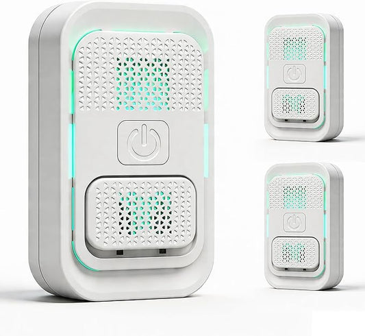Plug In Air Ionizer - Anion Air Purifier for Home Bedroom Office, Small Mini Quiet, Portable Air Freshener for Odor, Dust, Pets Smell, White
