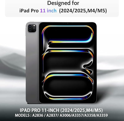 Peslv Privacy Screen Protector for iPad Pro 11 Inch M4/M5 [2024/2025 5/6th Gen], Anti Glare Blue Light Spy Filter Private Cover, High Sensitive Bubble-Free Easy Install Black Security Screen