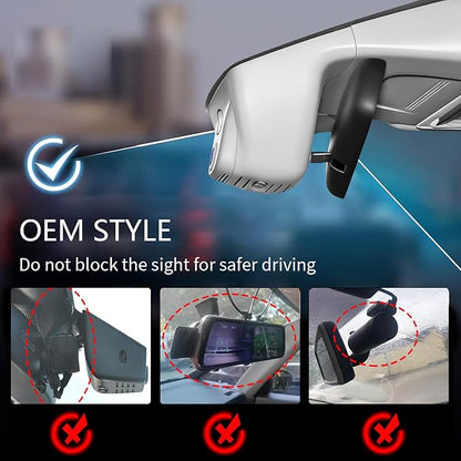 Mangoal 4K Honda CRV Dash Cam Custom fit for Gen6 CR-V & CR-V Hybrid 2023-2026(Gray)(Model B), Integrated OEM Look, UHD 2160P Video, WiFi & App, GPS, 64GB Card