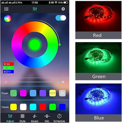 Smart Bluetooth APP RGB Controller for DC 5V 12V 24V 4pin 5050 2835 RGB LED Strip Light Wireless 4 Pin 5.5X2.1mm Power Connector (DC 5-24V)