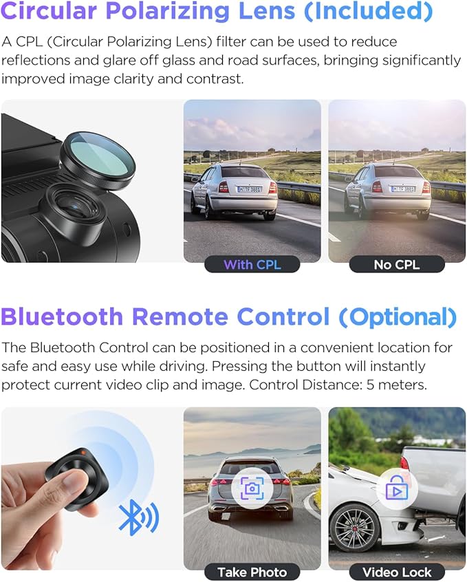VIOFO A229 PRO 1CH 4K HDR Front Dash Cam with 8MP STARVIS 2 Sensor, Night Vision 2.0, Voice Control, 5GHz WiFi, 24H Parking Mode, Support 512GB Max