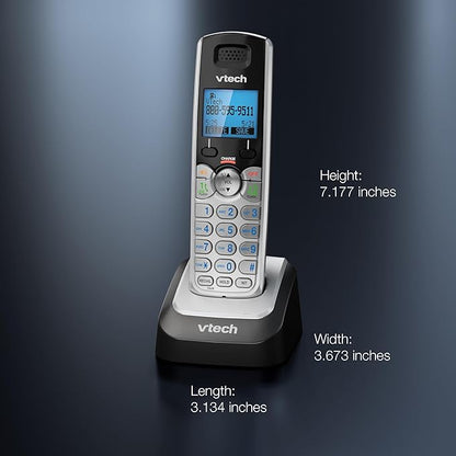 VTech 4-Handset 2-Line Cordless Phone for Small Business or Home with Answering System and Mailbox on Each Line, Caller ID/Call Waiting, Conference Call | DS6151 with 4 Handsets Bundle (Black/Silver)