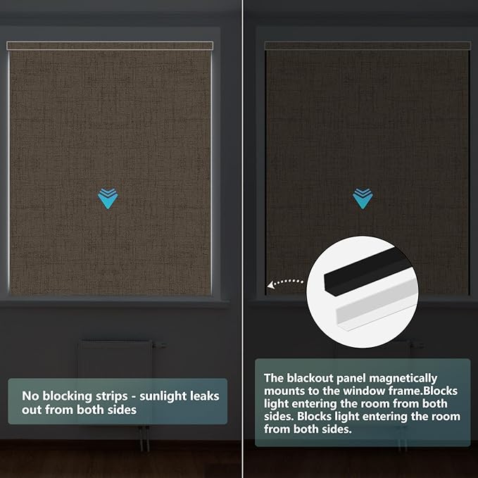Aprilsmart Motorized Blinds with Remote,Compatible with Apple HomeKit Alexa Google Home- Voice and app Control,Motorized Roller Shades 100% Blackout Custom Size(Vigor Wheat-09)