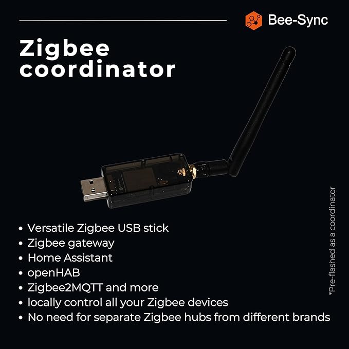 Zigbee 3.0 USB Dongle Plus Gateway, Universal Zigbee USB Gateway with Antenna for Home Assistant, Smart Home, Open HAB etc, Wireless Zigbee 3.0 USB Adapter(1 Pack)
