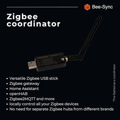 Zigbee 3.0 USB Dongle Plus Gateway, Universal Zigbee USB Gateway with Antenna for Home Assistant, Smart Home, Open HAB etc, Wireless Zigbee 3.0 USB Adapter(1 Pack)