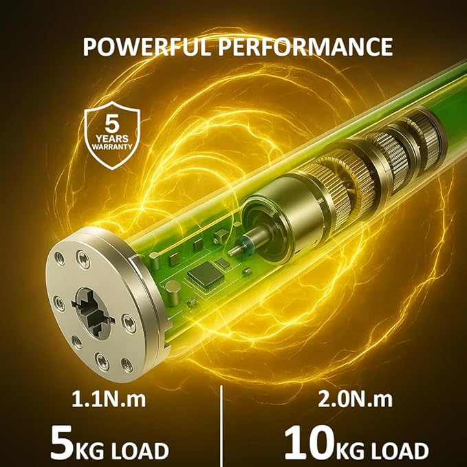 Smart ZigBee 3.0 Roller Shade Motor for 1.5" (38mm) Tube, DIY Motorized Blind Motor Kit with Tuya App Alexa Voice Control, Electric Tubular Motor, RF Remote & Timer (2.0 N.m Torque for 25rpm)