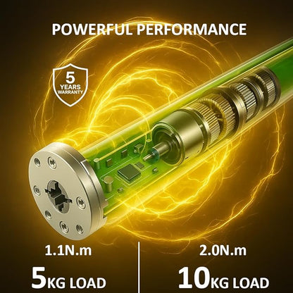 Smart ZigBee 3.0 Roller Shade Motor for 1.5" (38mm) Tube, DIY Motorized Blind Motor Kit with Tuya App Alexa Voice Control, Electric Tubular Motor, RF Remote & Timer (1.1 N.m Torque for 28rpm)