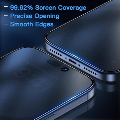 Uyiton for iPhone 17 Pro Matte Privacy Screen Protector - Anti-Fingerprint [Easy to Install] Anti-Spy Shatterproof Full Coverage 9H Tempered Glass Screen Cover, 2 Pack