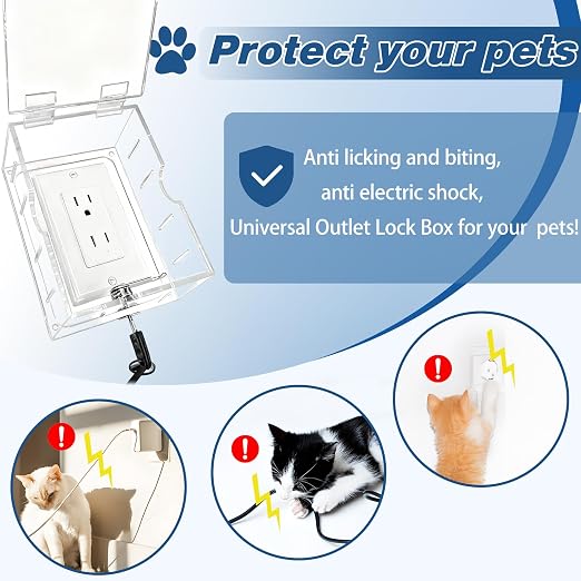 Smart Home Switch Cover,Baby Proof Light Outlet Covers,Wall Plug Box,Kids Electrical Protector Box Fits Outlet 4.95" H X 3.35" W X 2.56" D or Smaller
