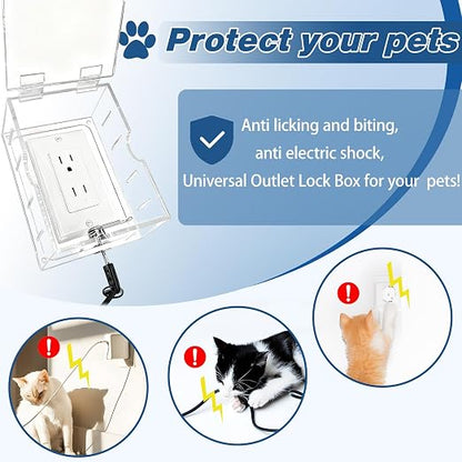 Smart Home Switch Cover,Baby Proof Light Outlet Covers,Wall Plug Box,Kids Electrical Protector Box Fits Outlet 4.95" H X 3.35" W X 2.56" D or Smaller
