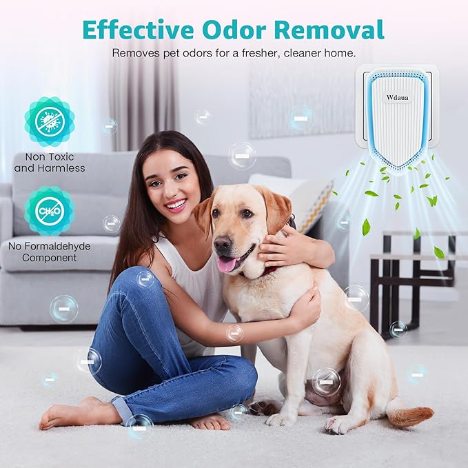 Air Ionizers Plug In Air Purifier 4 Pack Negative Ion Air Purifiers Ionizer for Home, Bedroom, Office, Basement Kitchen Air Freshener Odor Reducer Pets Smoke Smell (4, White)