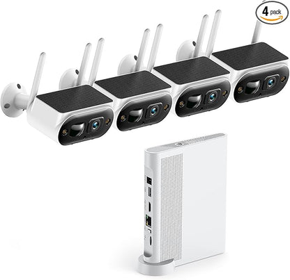 Camcamp Solar Security Camera Wireless Outdoor, 2K Ultra Clear Home Security Camera System, No Subscription, Smart Human Detection, Easy Installation, 5GHz & 2.4GHz WiFi