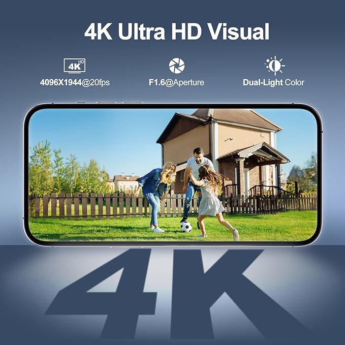 UNILOOK 4K 8MP Dual Lens PoE IP Security Camera Outdoor, 180 Degree Panoramic Wired Security IP Camera, Smart Dual Light, AI Human/Vehicle Detection, Two Way Talk, 512GB SD Slot, Full Metal, NDAA