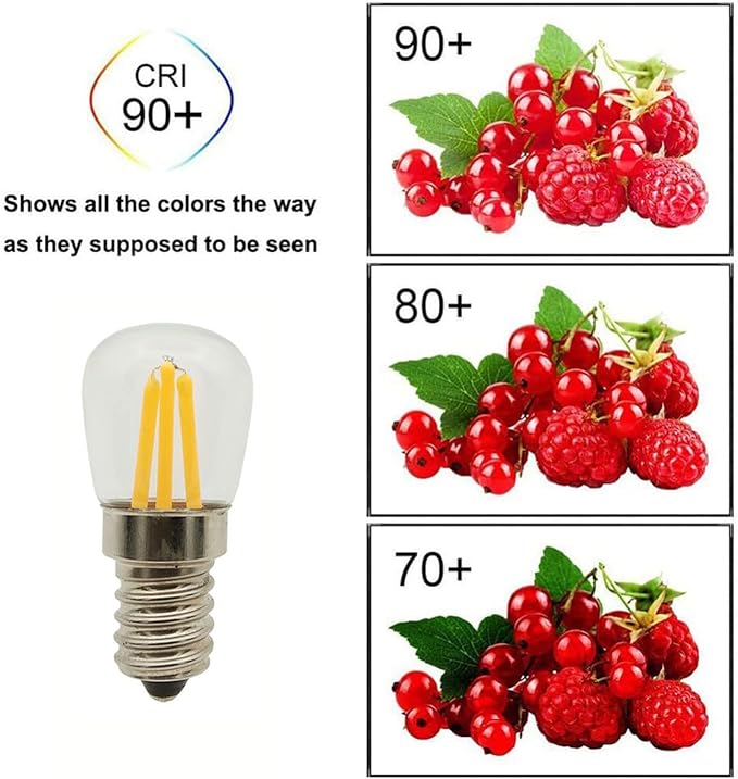 4W E12 LED Filament T20 Night Light Bulb,3000K Warm White LED Salt Lamp Bulbs, 110V Dimmable,Equivalent 40 Watt Light Bulbs E12 Candelabra Base Salt Lamp Light Bulb,Pack of 5