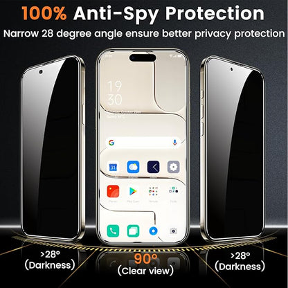 Lesakit 4 Pack Privacy Screen Protector for iPhone 17 Air 6.5-Inch with 4 Pack Camera Lens Protector, Anti Spy Tempered Glass Film 9H Hardness Bubble Free Case Friendly