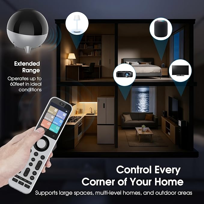 SofaBaton X2 Universal Remote with Hub&Charging Dock& R1 Infrared Repeater | SofaBaton X2 Universal Remote Control with Touchscreen, Activities, APP, Works with Alexa&Google Assistant&Home Assistant
