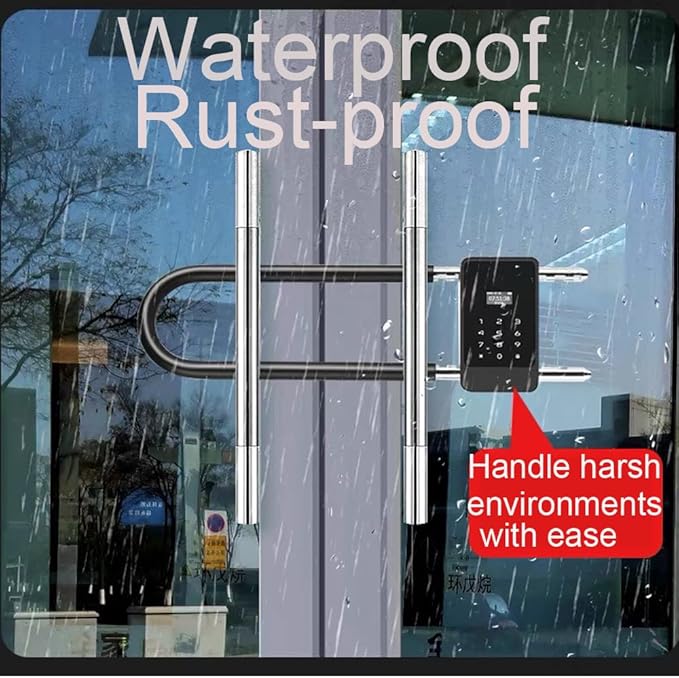 Smart Lock for Glass Door, warehuse Door, Free Installation,Fingerprint, keyless Entry and APP