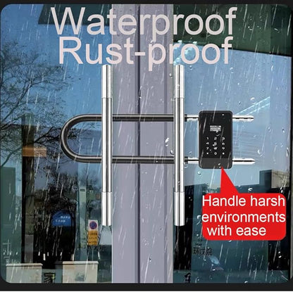 Smart Lock for Glass Door, warehuse Door, Free Installation,Fingerprint, keyless Entry and APP