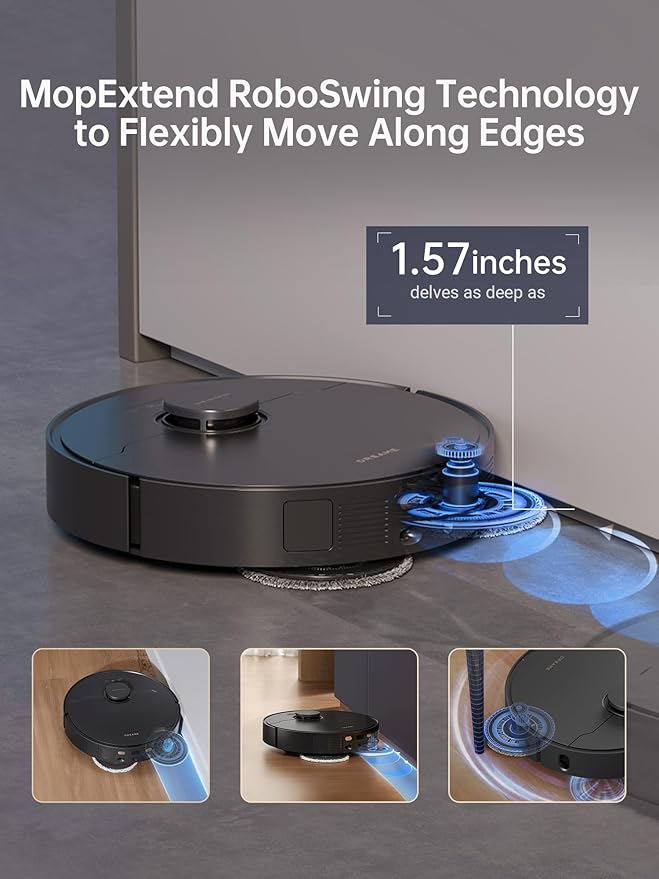 DREAME X30 Ultra Robot Vacuum and Mop Combo, 8300Pa Suction, Mop Extend and Mop Self Cleaning with 140°F Water, Removable & Liftable Mop, Self Refilling, Mop Self Drying, Smart Carpet Cleaning