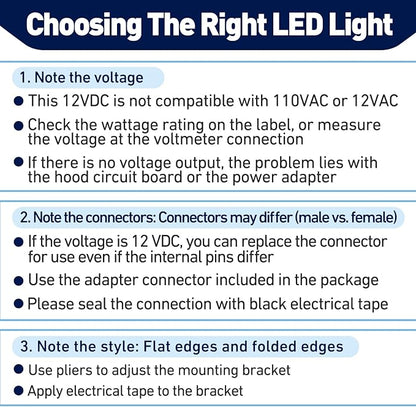 4Pack ON-E01-32 Range Hood LED Light Bulb, 12V DC 3W 6000K Cold White LED Compatible with Awoco Range Hoods Light