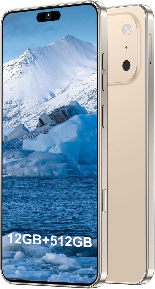 17PM Smartphone: Snapdragon 8 Gen 3, 12GB RAM + 512GB Storage, 7000mAh Battery, 6.99-inch Display, 68MP+108MP Camera, Android 15, 5G, Dual SIM - Superior OS Outperforms Competitors (Gold)