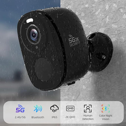 Rraycom 3Pack Security Cameras Wireless Outdoor, 5G/2.4GHz WiFi,2K Video