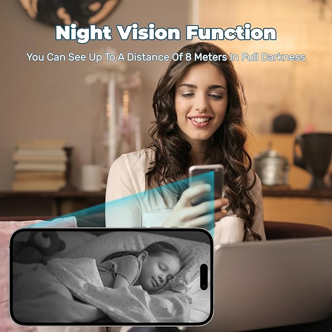 Mini 2026 Camera 4K WiFi Wireless Small Portable HD Nanny Cam with Motion Detection,Cloud & SD Storage,Night Vision,Wide Angle,Can No Need WiFi Cams Micro Security Cameras for Home Baby Indoor Outdoor
