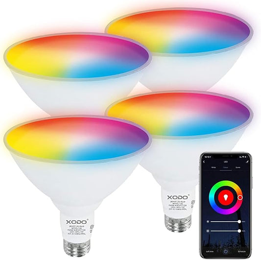 XODO Smart WiFi PAR38 E26 Dimmable Recessed Light Smart Bulb (4 Pack) - LB2-4PK