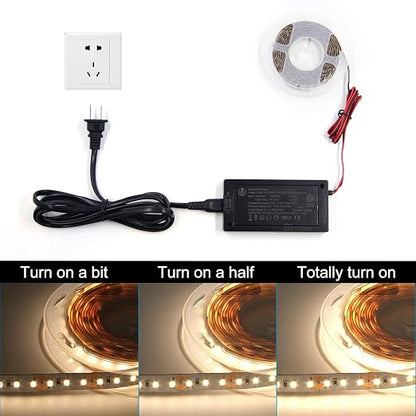 VST LED Power Supply, 100V-240V AC to 12V 22W DC, Low Voltage Transformer with 12V JST Ports, Control Unit for Strip and Under Cabinet Lights, ETL Listed, Black