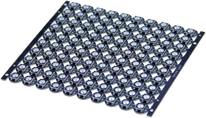 ALITOVE 100pcs WS2812B Addressable 5050 Smart RGB LED Pixel Light on Black Heat Sink PCB Board 5V DC Compatible with Raspberry Pi for DIY Lighting Project