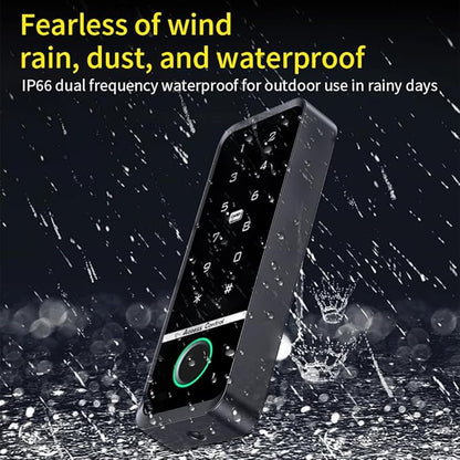 WiFi Access Control Keyboard Fingerprint Door Lock 125Khz EM+13.56Mhz MF RFID Card Reader Controler Keypad Intercom System,Smart Lock Electronic System Tuya App Control Waterproof IP67