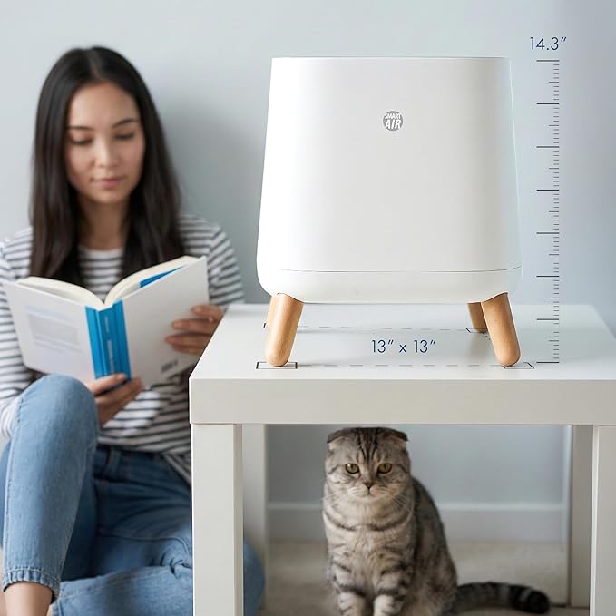 Smart Air(AKA Smart Health) Sqair Air Purifier|H13 HEPA &Activated Carbon| Cleans up to 900 sq ft/30 mins, 23-52 dB| For Home, Bedroom, Office, Kitchen|Reduces Allergies, Smoke, Dust, Pet Odors