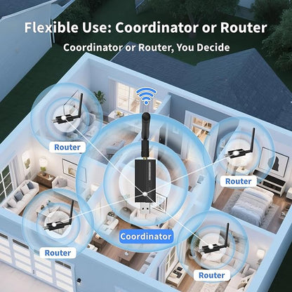 Zigbee 3.0 USB Dongle Plus-E (ZBDongle-E) | Universal Zigbee Coordinator, EFR32MG21 Chip | for Home Assistant (ZHA), Zigbee2MQTT & openHAB | Local Smart Home Automation Hub, Replaces Cloud Hubs