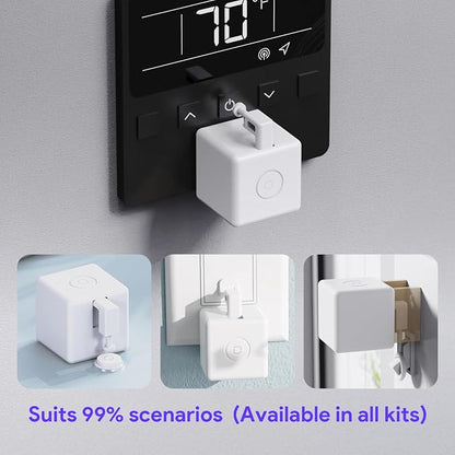 Fingerbot Plus (Bluetooth) Smart Button Pusher – No-Wire Smart Switch with App, Timer & Touch Control, Alexa & Google Home Compatible with ORYZIC Tuya Bluetooth Hub, Rechargeable