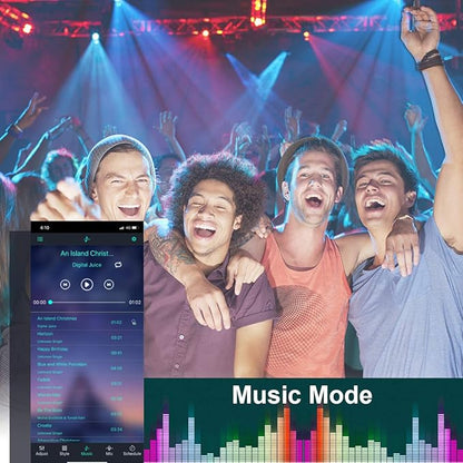 SUPERNIGHT Bluetooth LED Controller, Smart Mobile Phone APP Control Music Remote Controller for SMD 5050 2835 3528 4-Pin RGB LED Strip Lights (2 Ports)