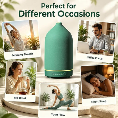 Gooamp 200ML Ceramic Essential Oil Diffuser for Home, Stone Diffuser