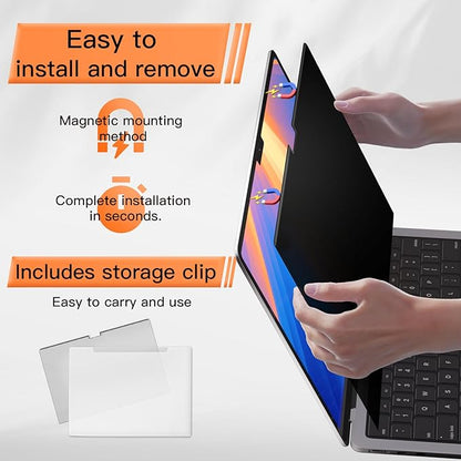 Mamol Magnetic Privacy Screen for MacBook Pro 13 Inch(2016-2022, M1, M2), Anti Glare Blue Light Filter with Camera Cover, Anti Spy Laptop Screen Protector