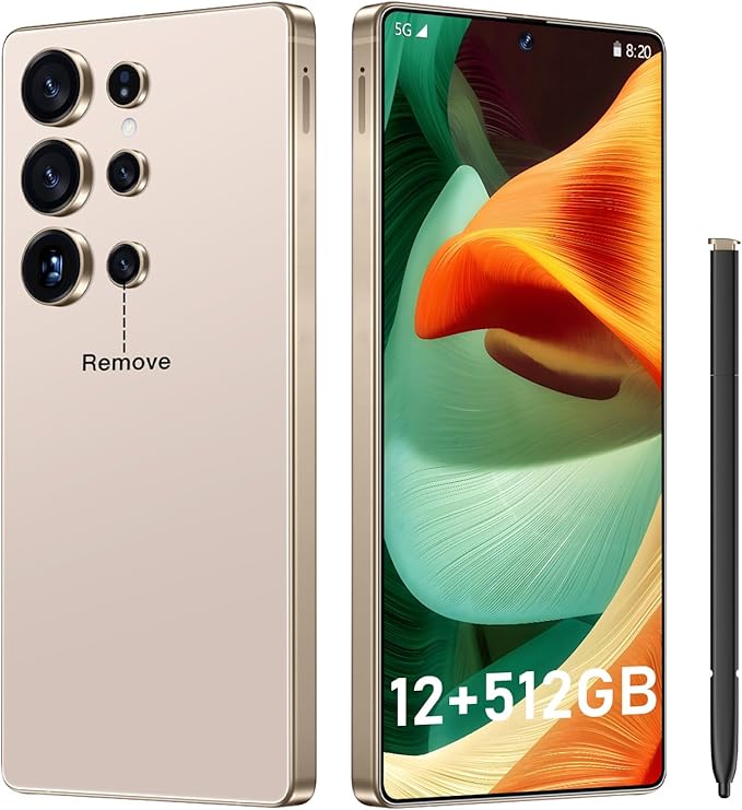 I25 Ultra: 6.99" FHD+ Android 14 Smartphone | 12GB+512GB | 108MP+68MP Camera | 7000mAh Battery | Built-in Stylus Pen | Blazing Fast Performance (Desert Titanium)